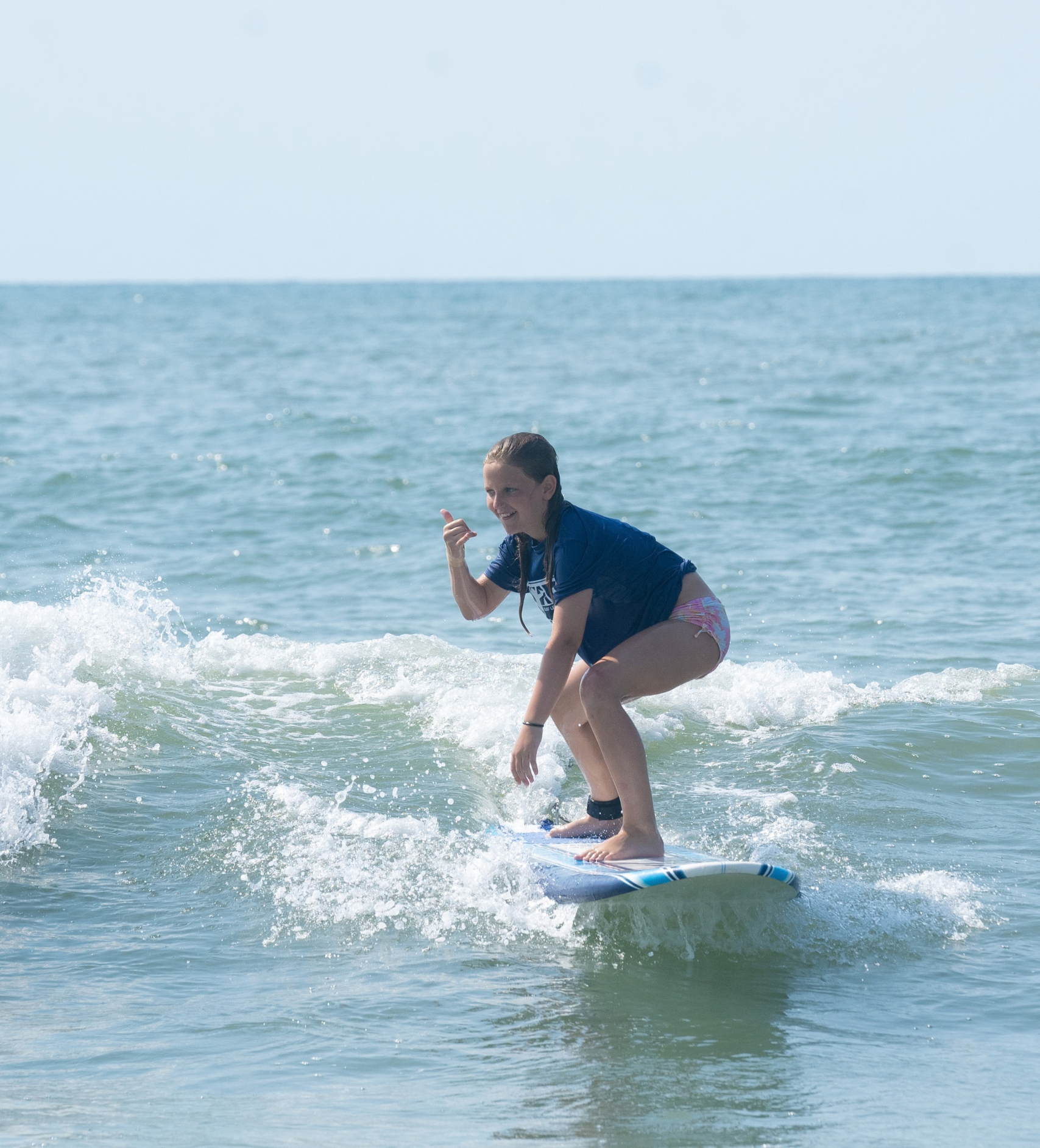 happy participant at myrtle beach surf camp