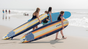 group at myrtle beach surf lessons